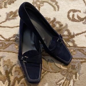 Stuart Weitzman Navy Blue Kitten Heels